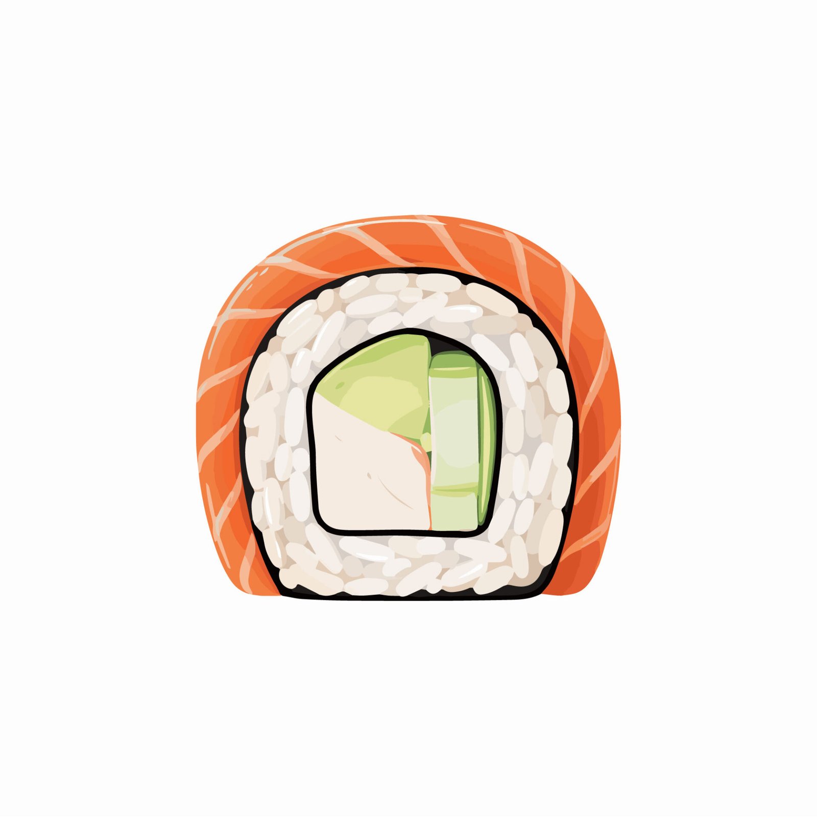classic-philadelphia-salmon-roll-vector-illustration