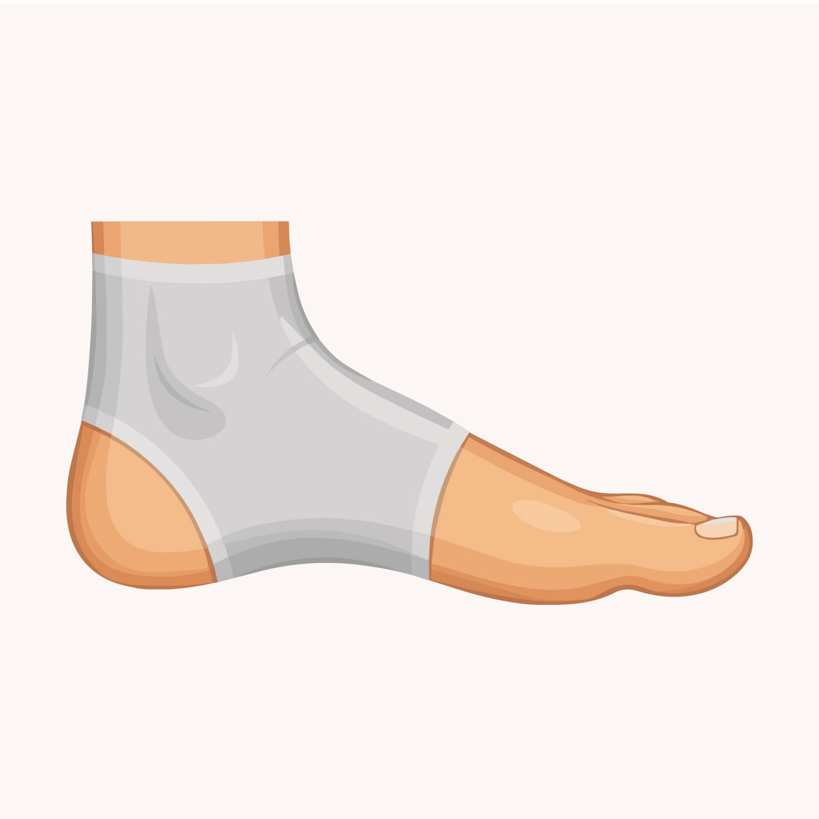 human-foot-with-ankle-support-sleeve-vector