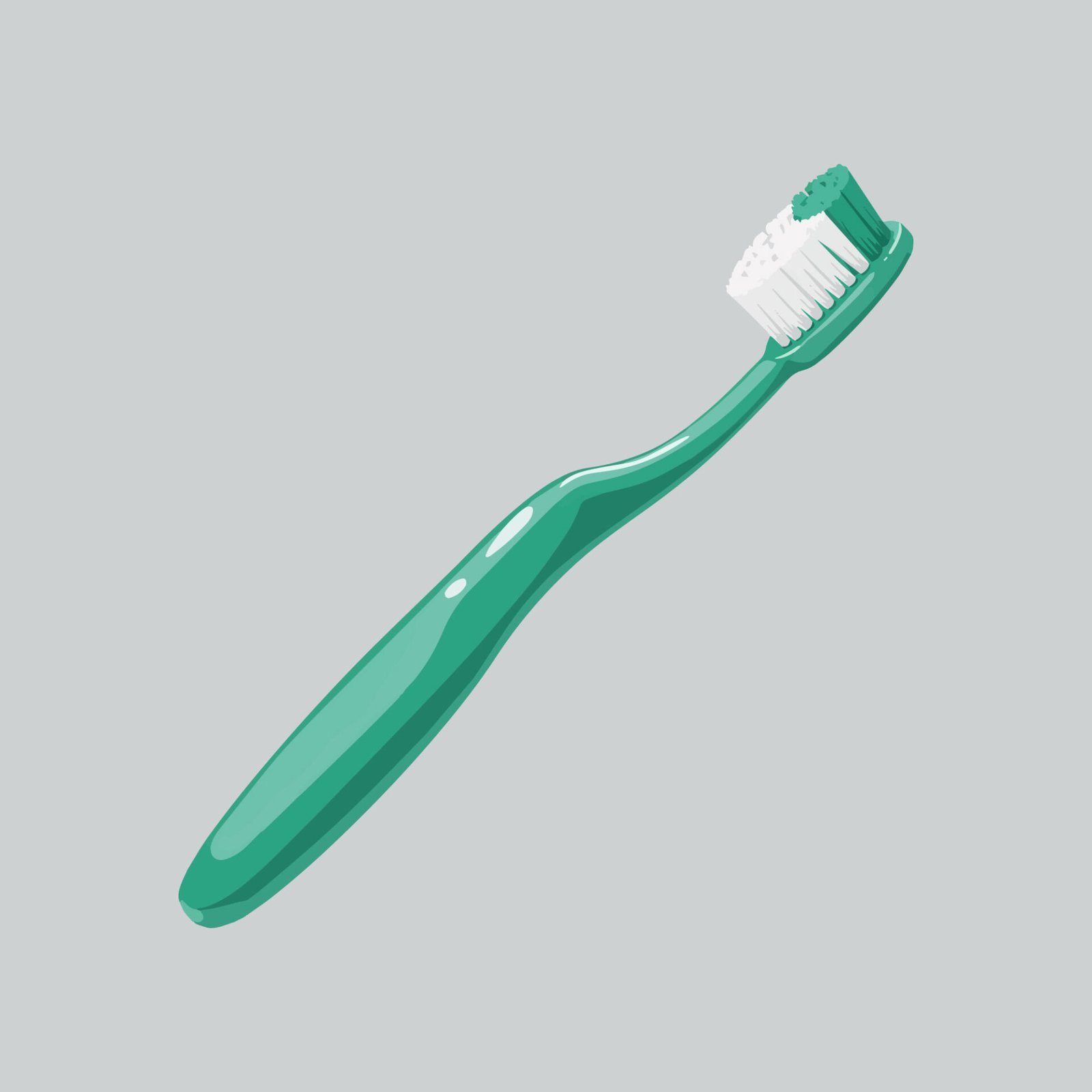 green-toothbrush-side-view-vector-icon