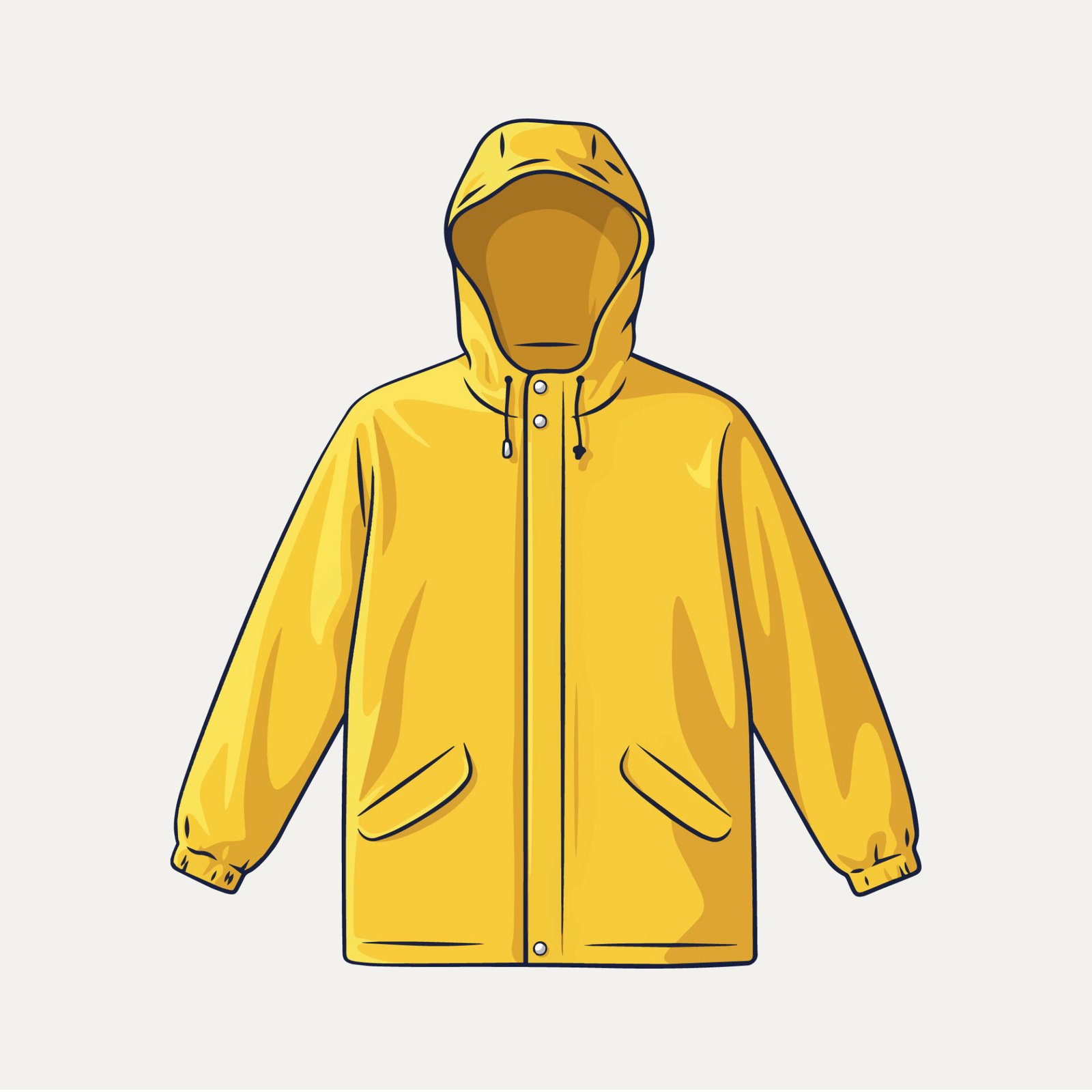 yellow-hooded-raincoat-outerwear-vector-illustration