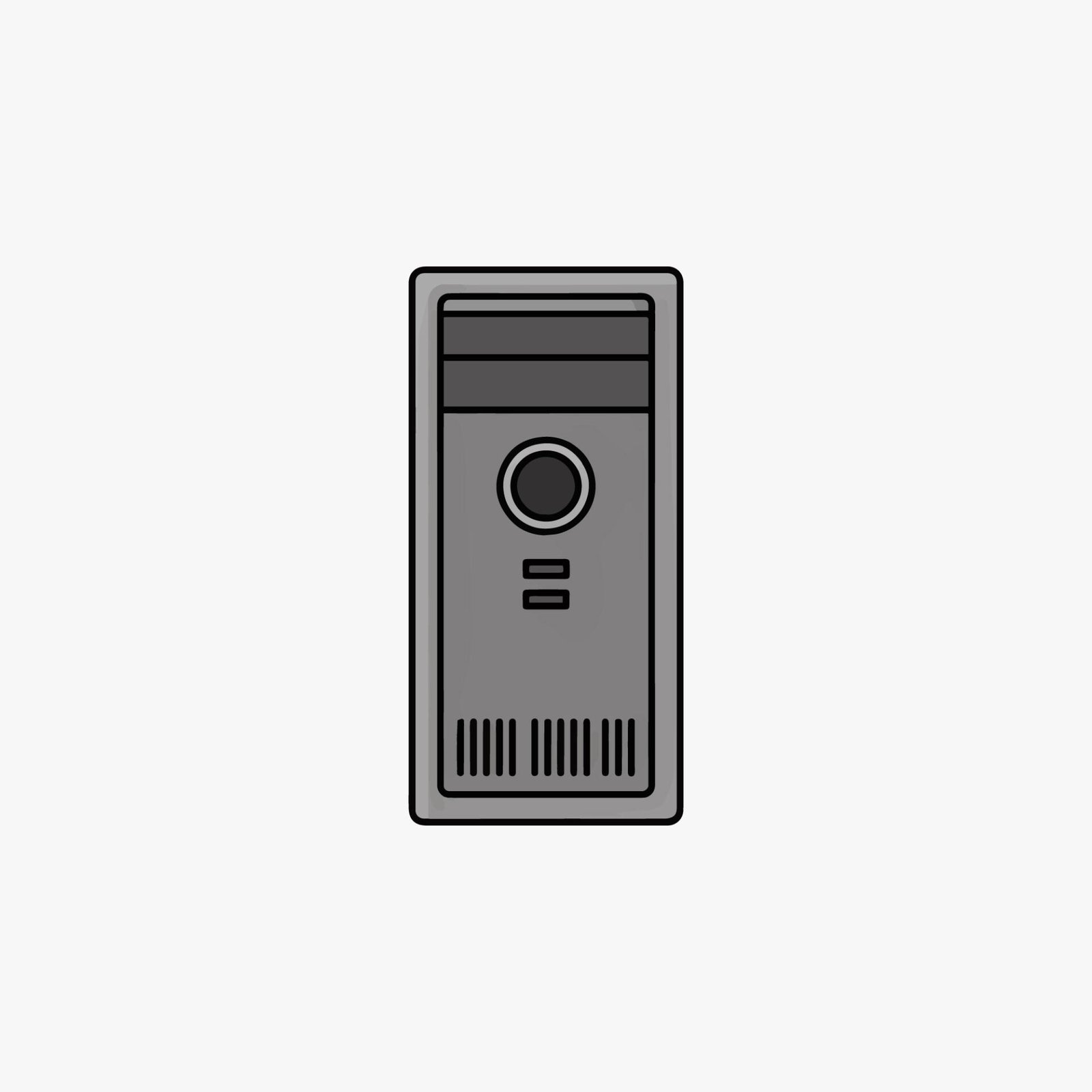 desktop-computer-case-front-view-vector-illustration