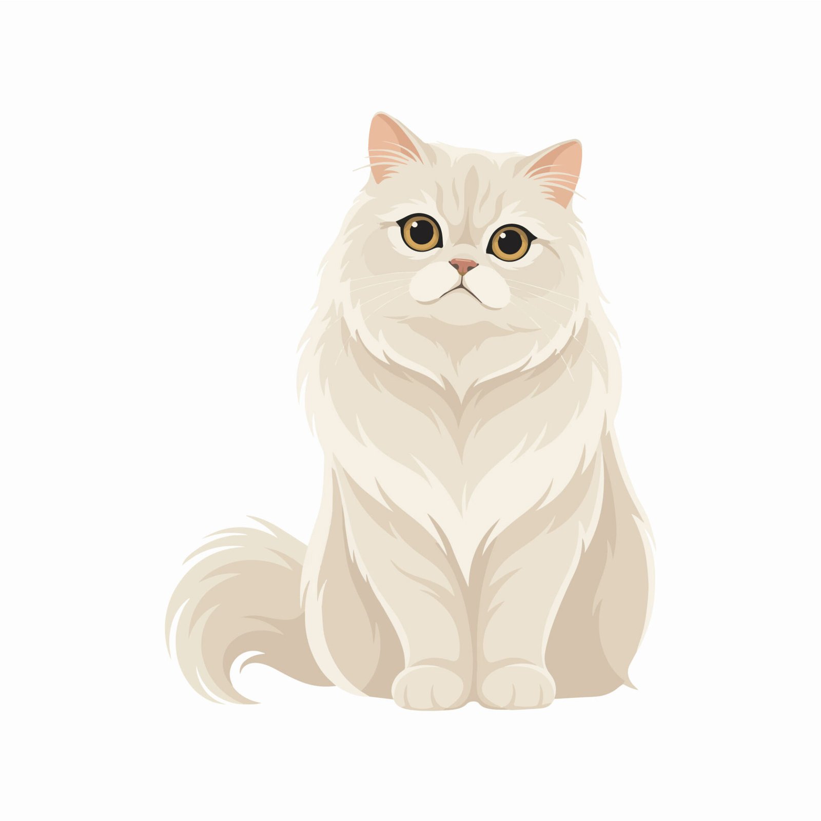 elegant-fluffy-white-persian-cat-sitting-realistic-cartoon-vector