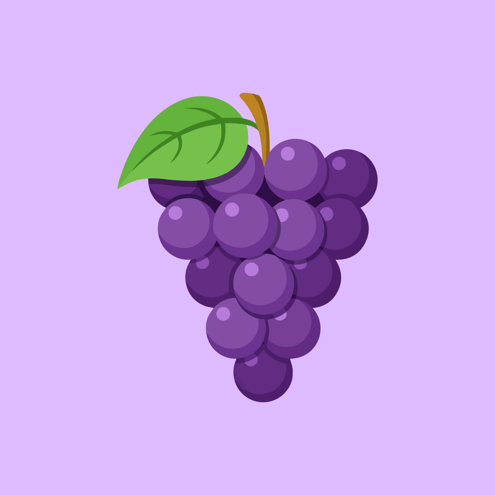minimalist-purple-grapes-bunch-vector-illustration-isolated