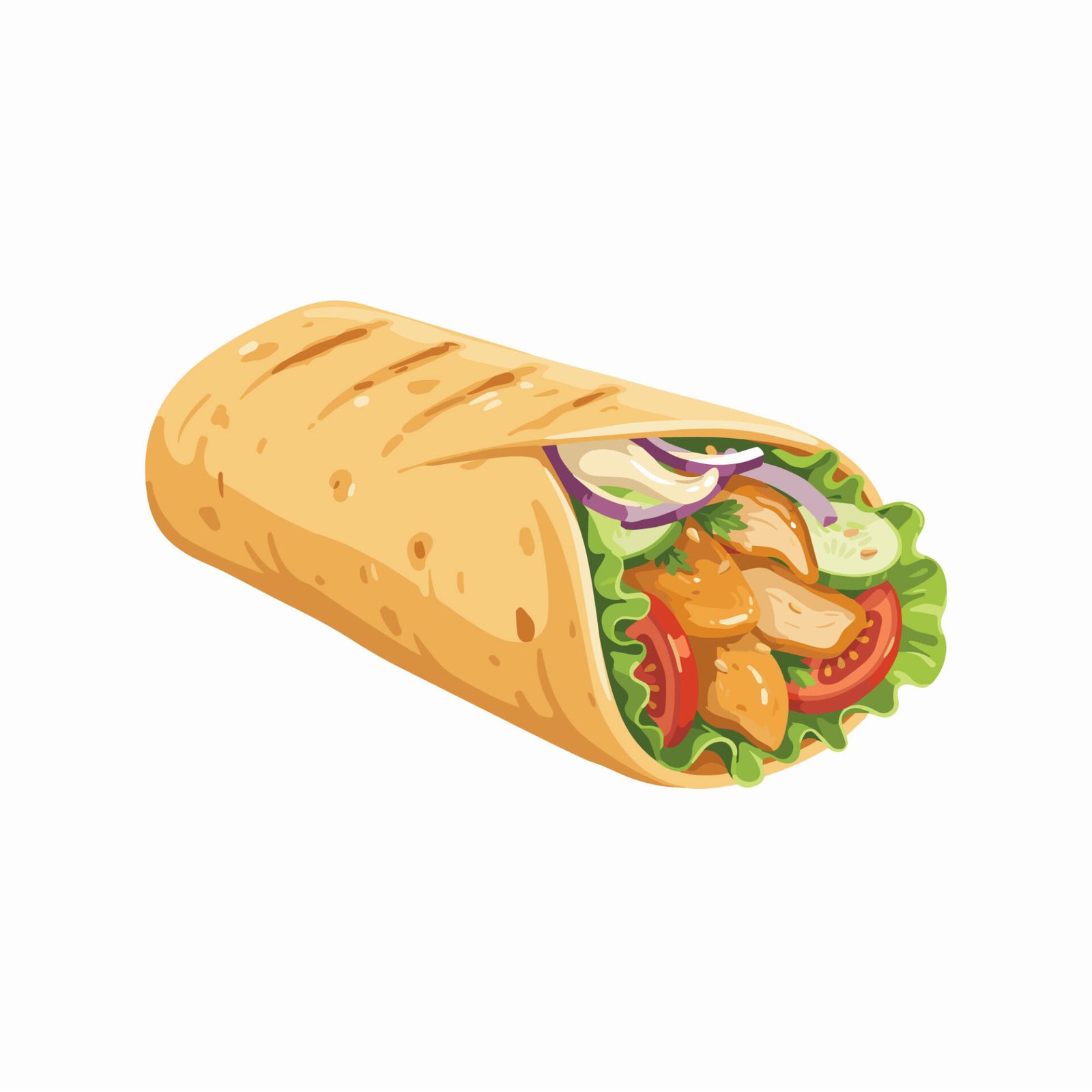 fresh-chicken-shawarma-wrap-vector-illustration-isolated-on-white