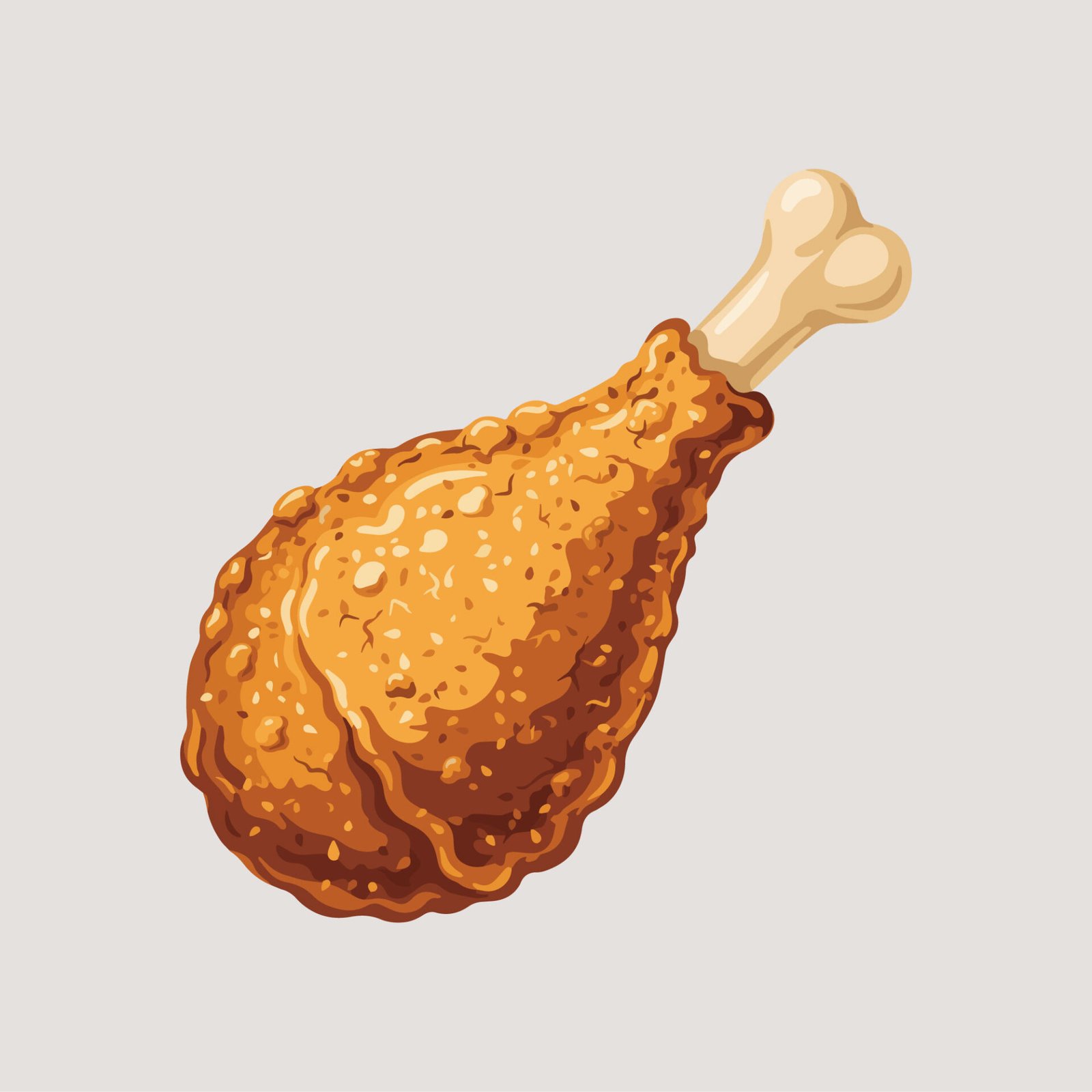 golden-fried-chicken-drumstick-vector