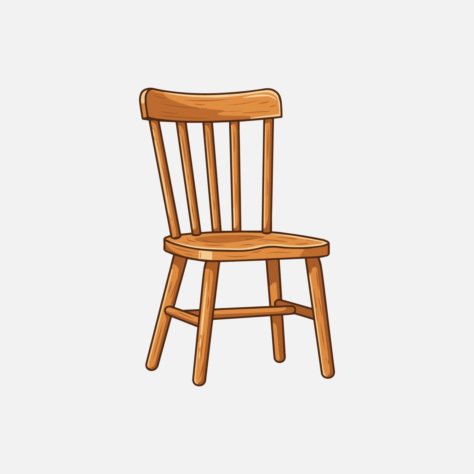 classic-wooden-spindle-chair-vector-illustration
