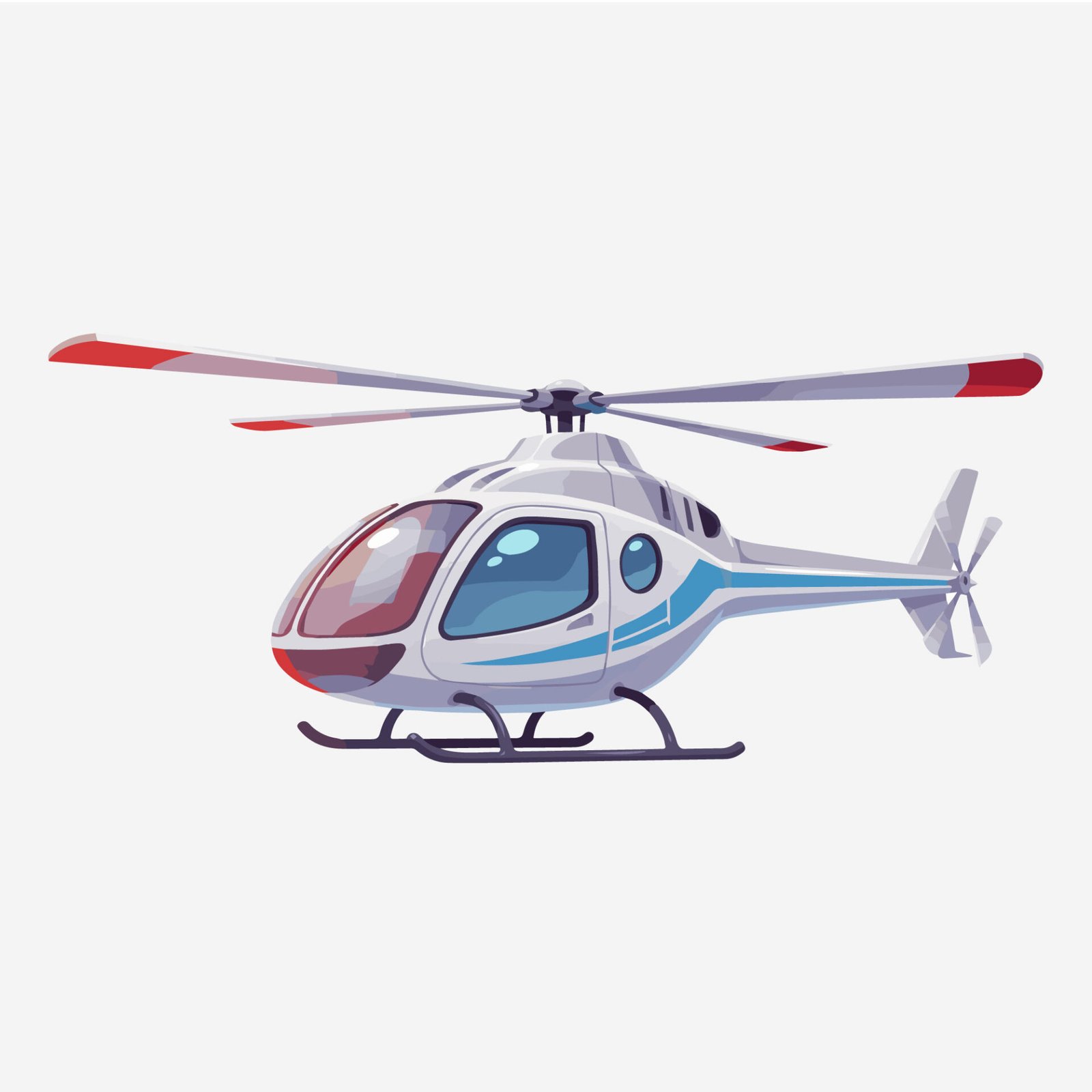 sleek-white-and-blue-passenger-helicopter-vector-illustration