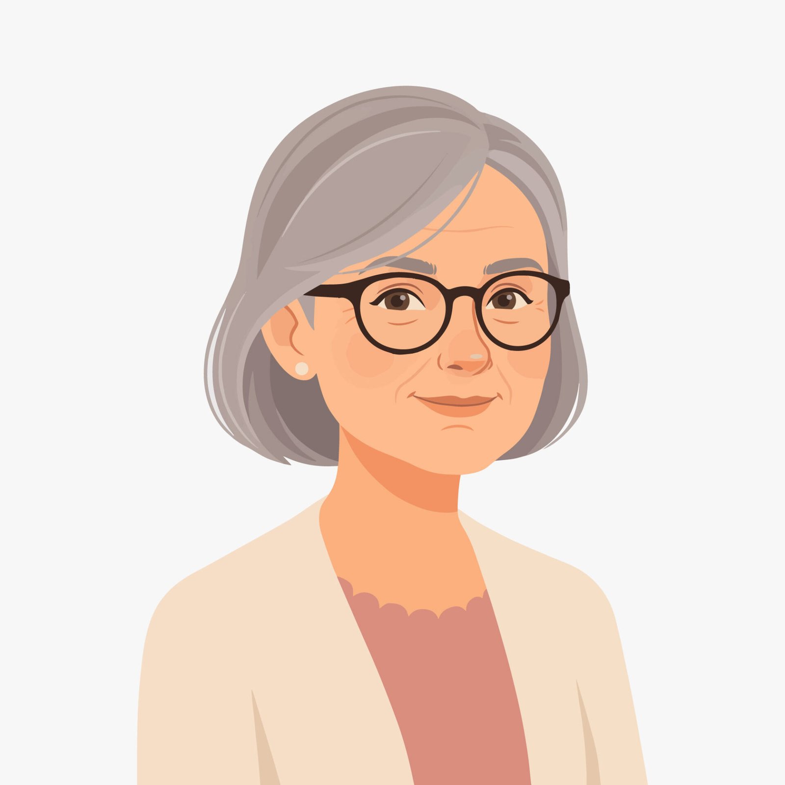 senior-woman-portrait-with-glasses-vector-illustration
