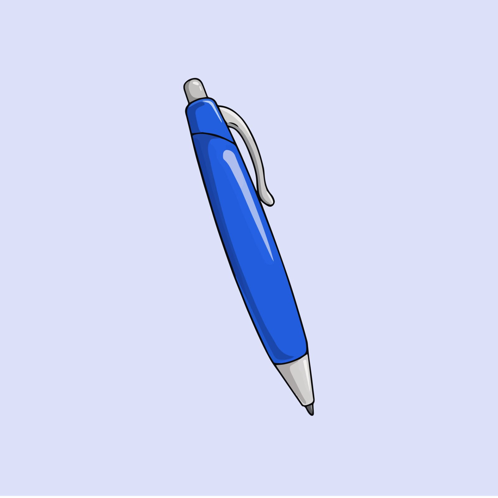 blue-retractable-ballpoint-pen-vector-illustration