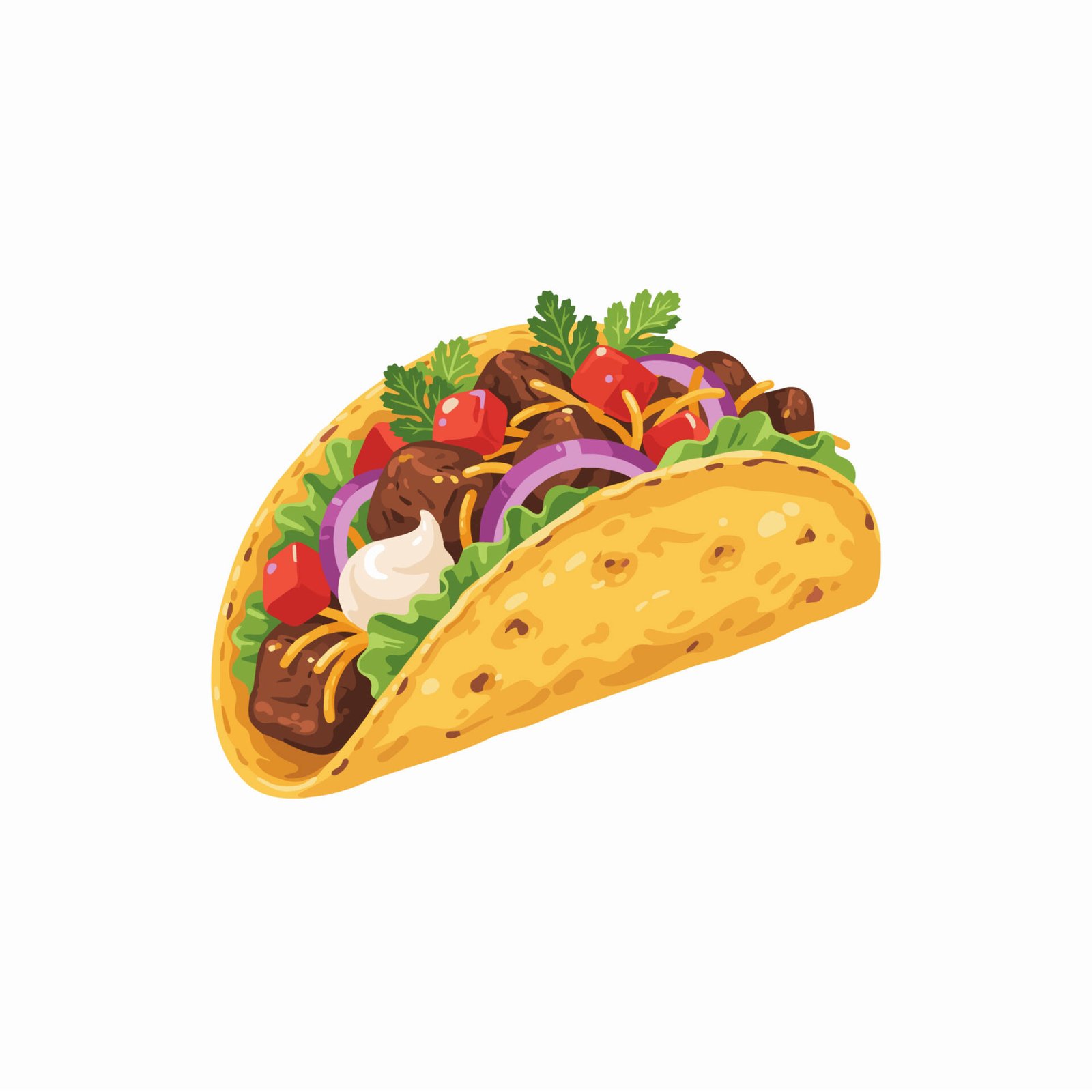 delicious-mexican-beef-taco-vector-illustration