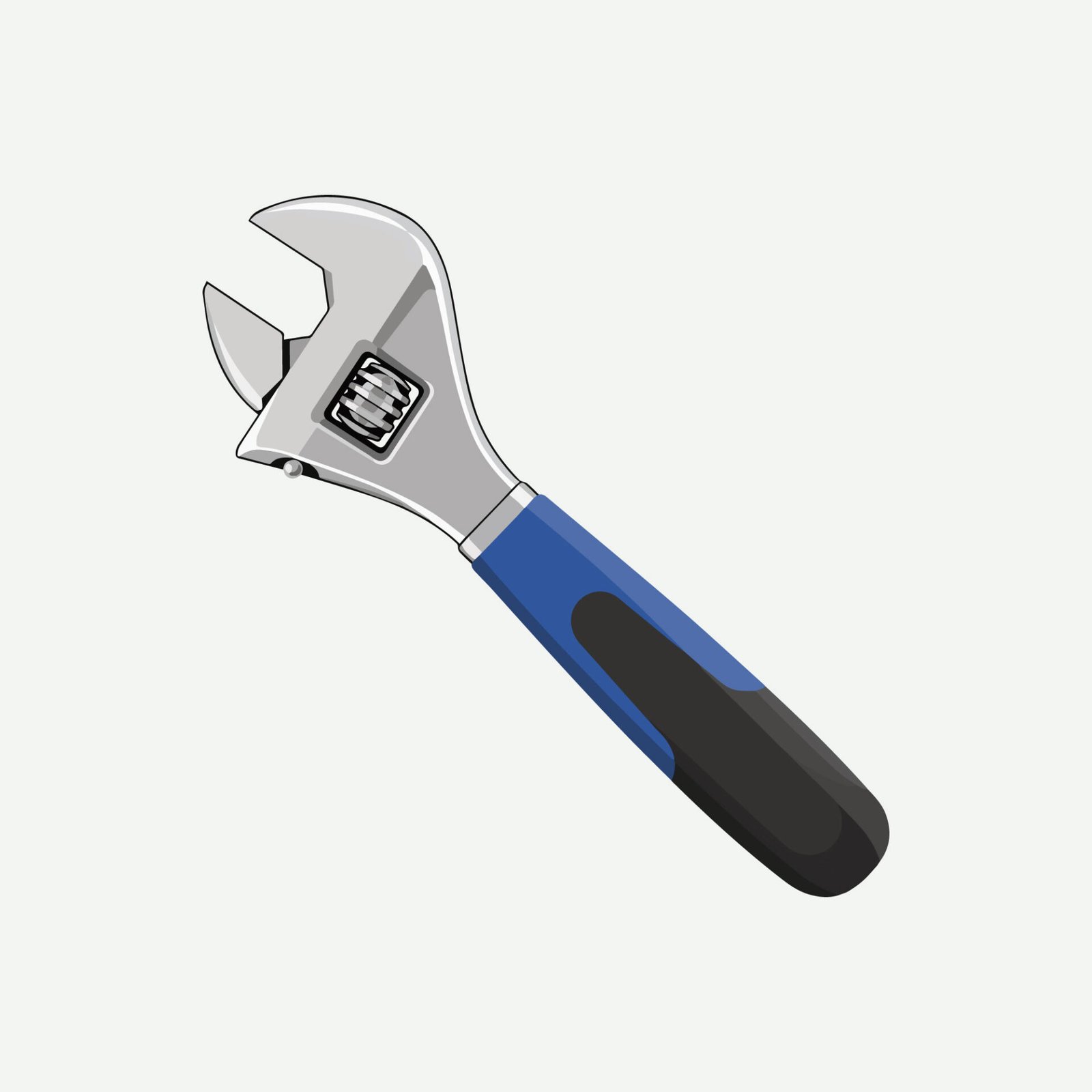 adjustable-spanner-wrench-tool-vector-illustration