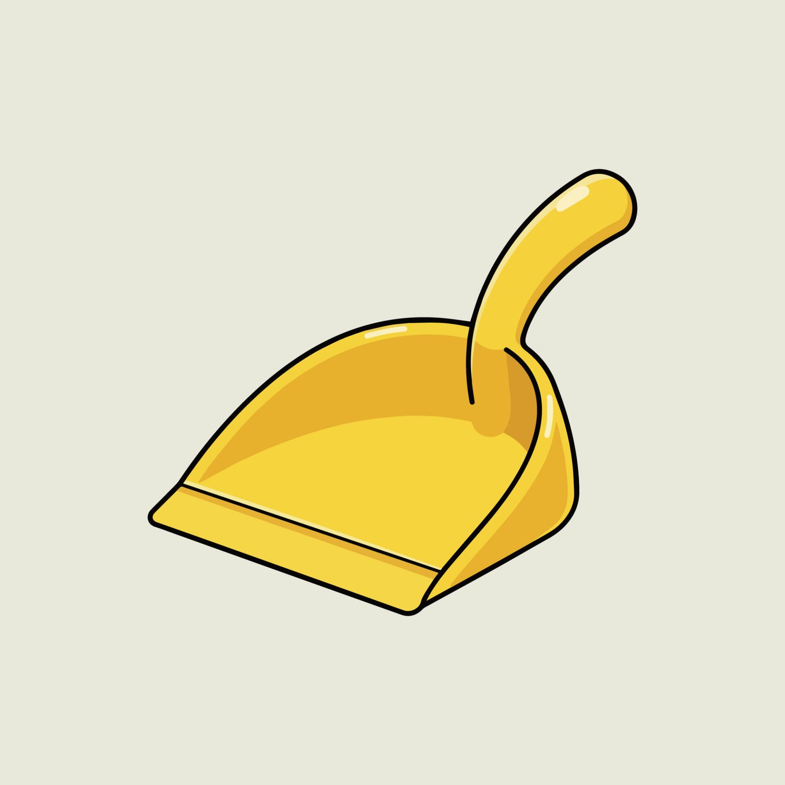 ergonomic-yellow-plastic-dustpan-perspective-vector-illustration