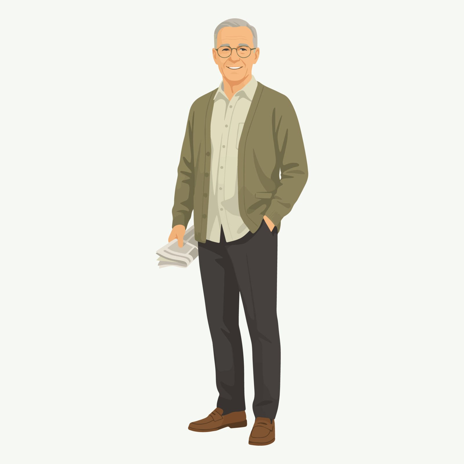 handsome-senior-businessman-portrait-vector-illustration