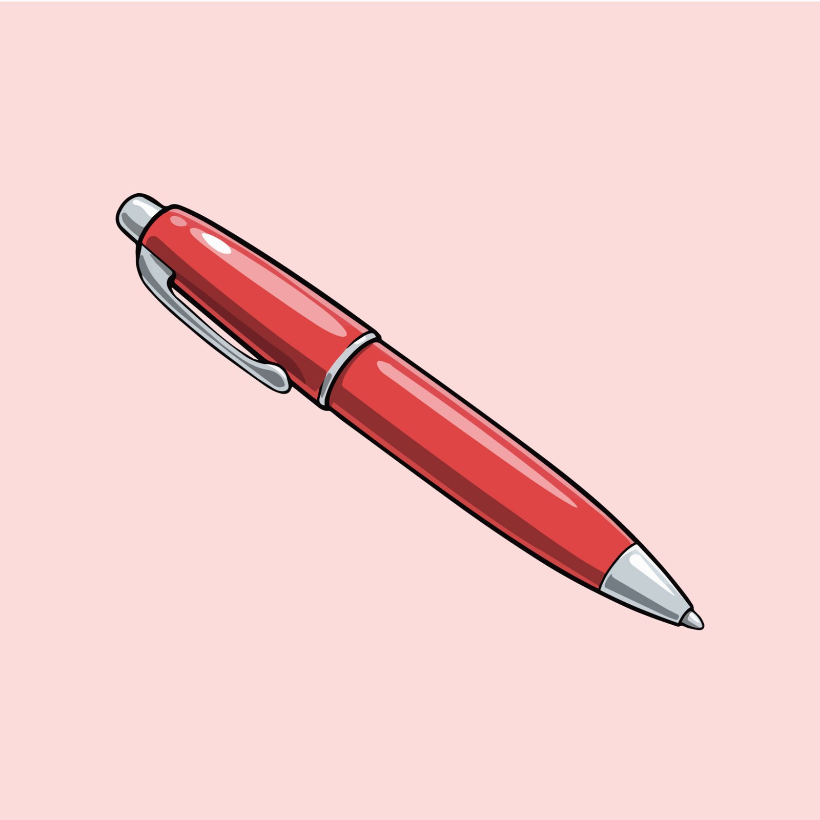 red-ballpoint-pen-vector-illustration