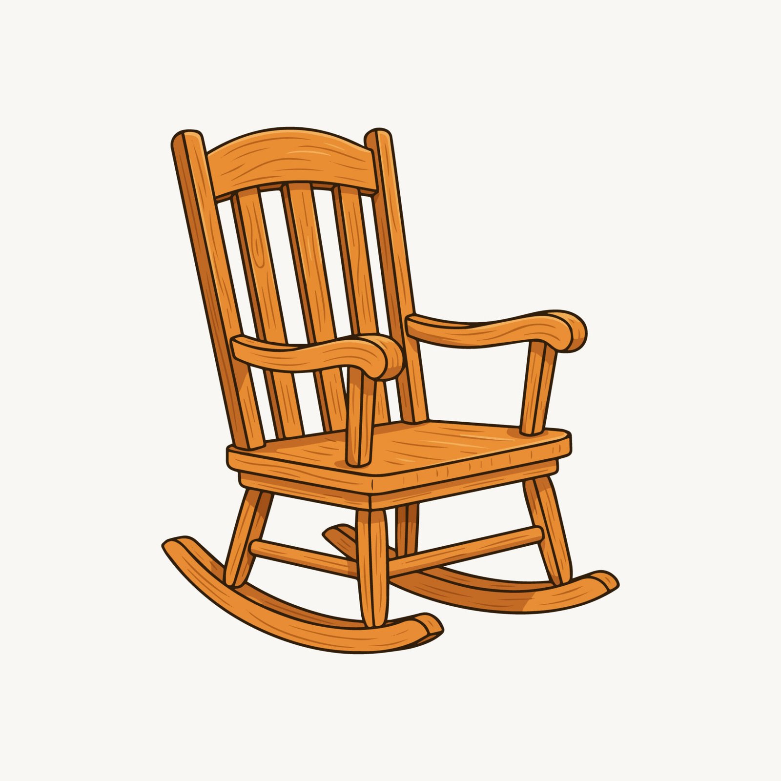 handcrafted-wooden-rocking-chair-vector-illustration