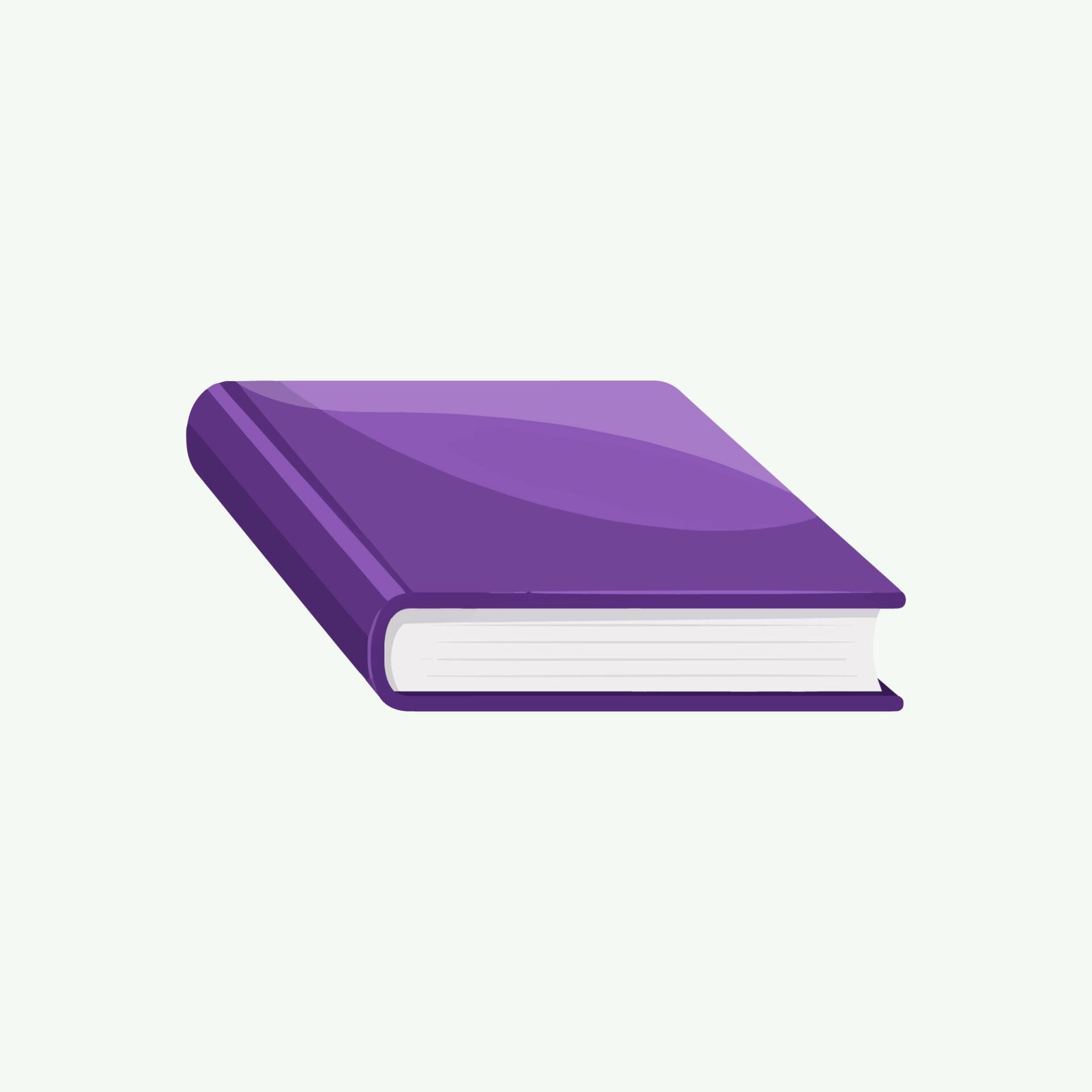closed-purple-hardcover-book-vector-illustration