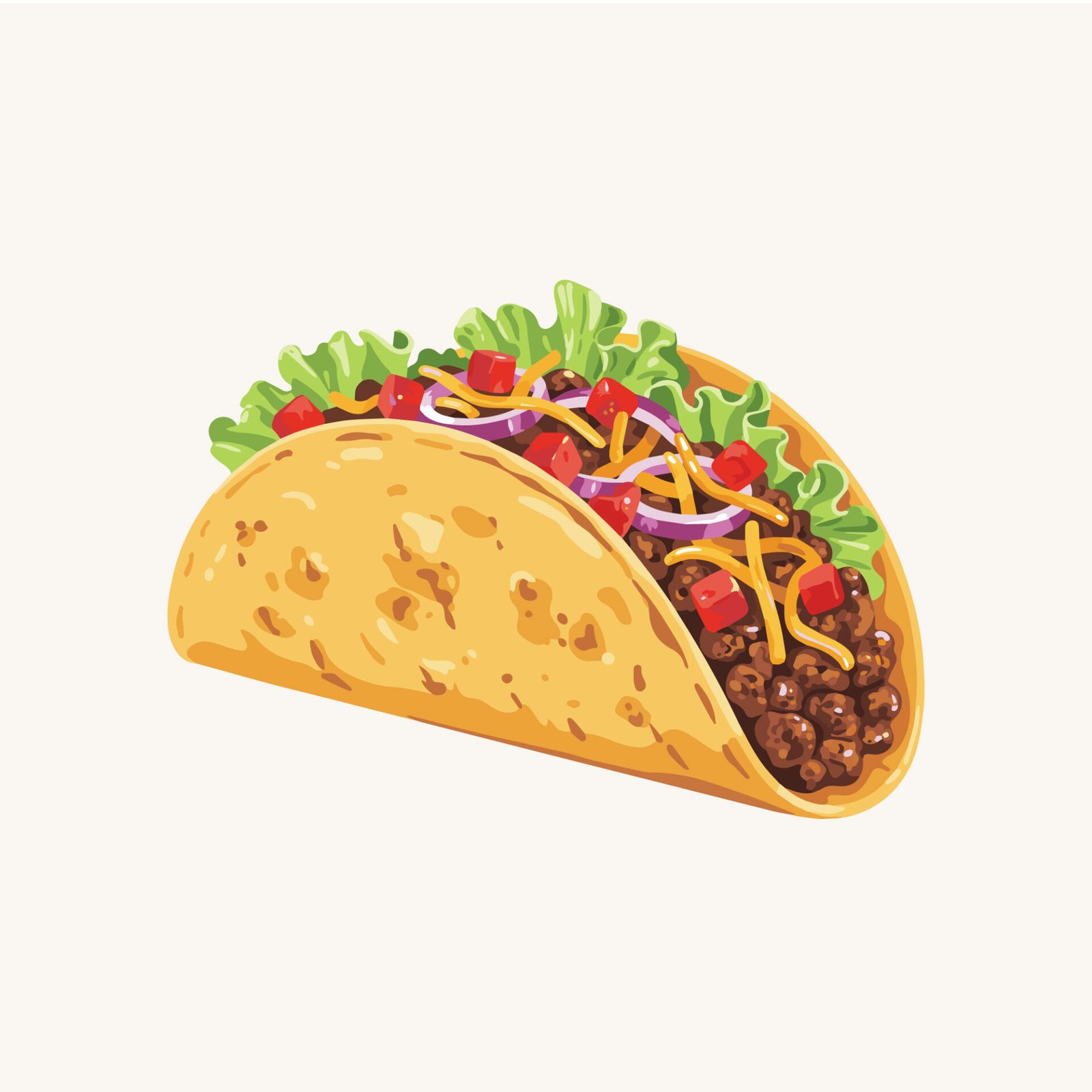 crispy-mexican-beef-taco-vector-illustration