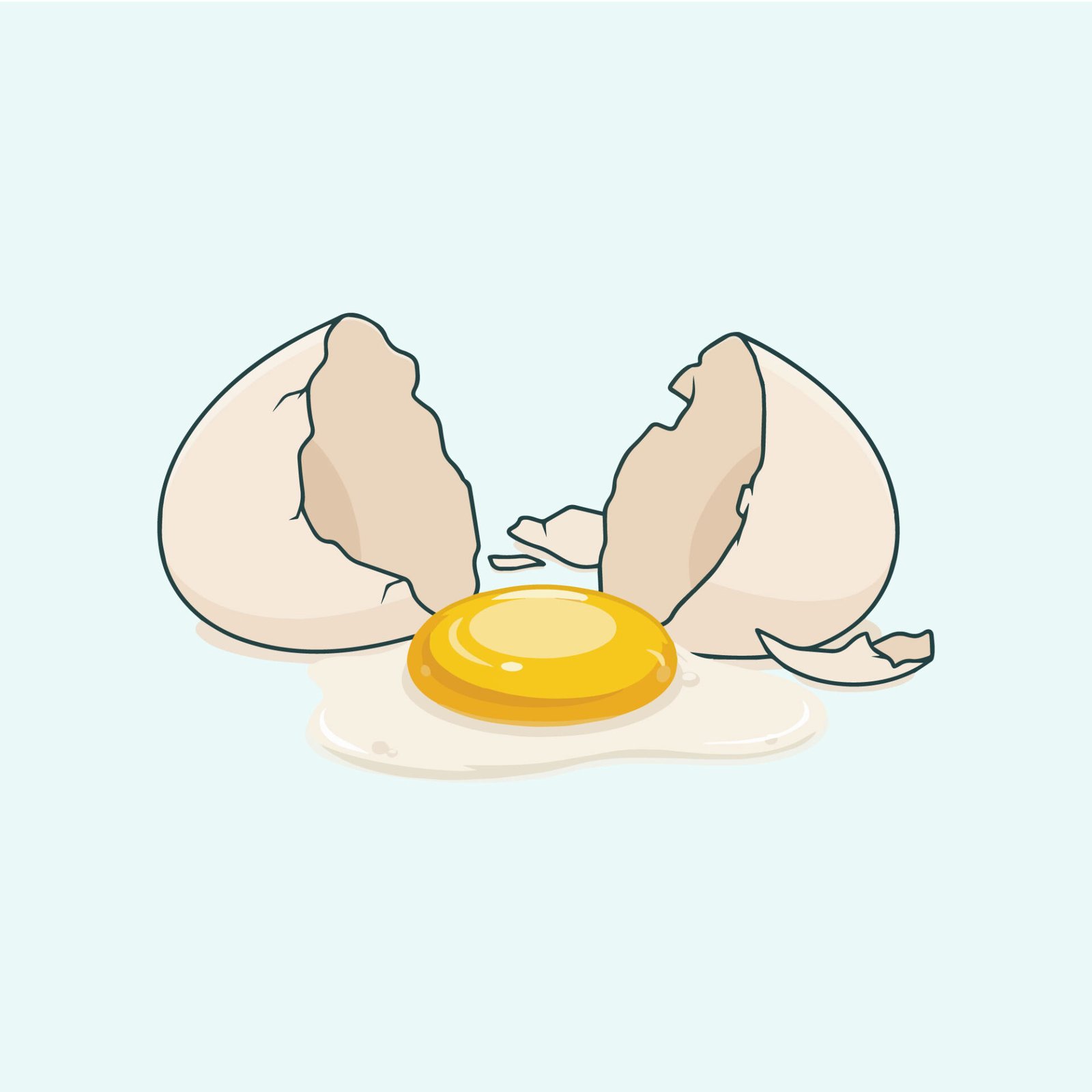 cracked-egg-shell-with-raw-yolk-vector