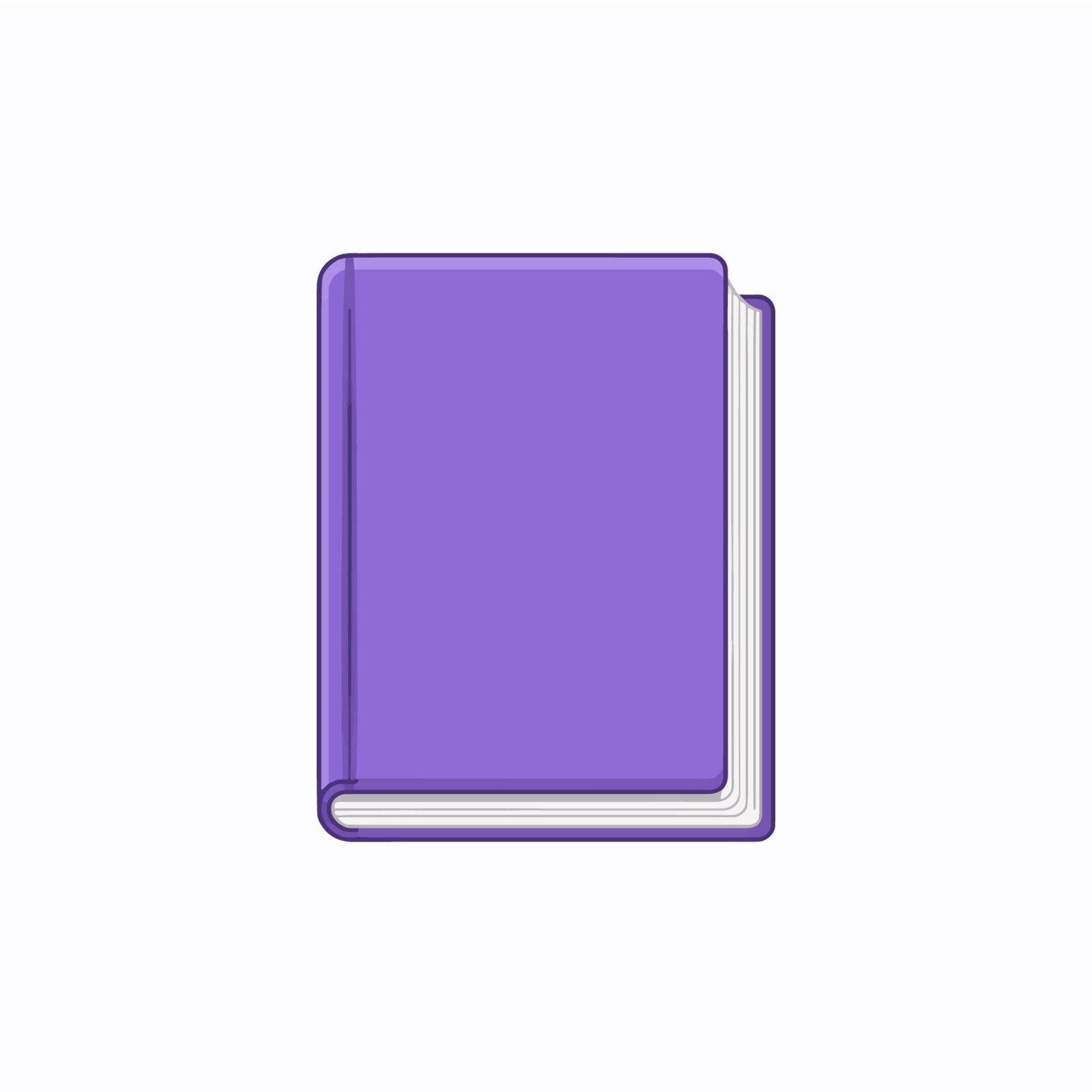 top-view-purple-hardcover-book-vector-illustration