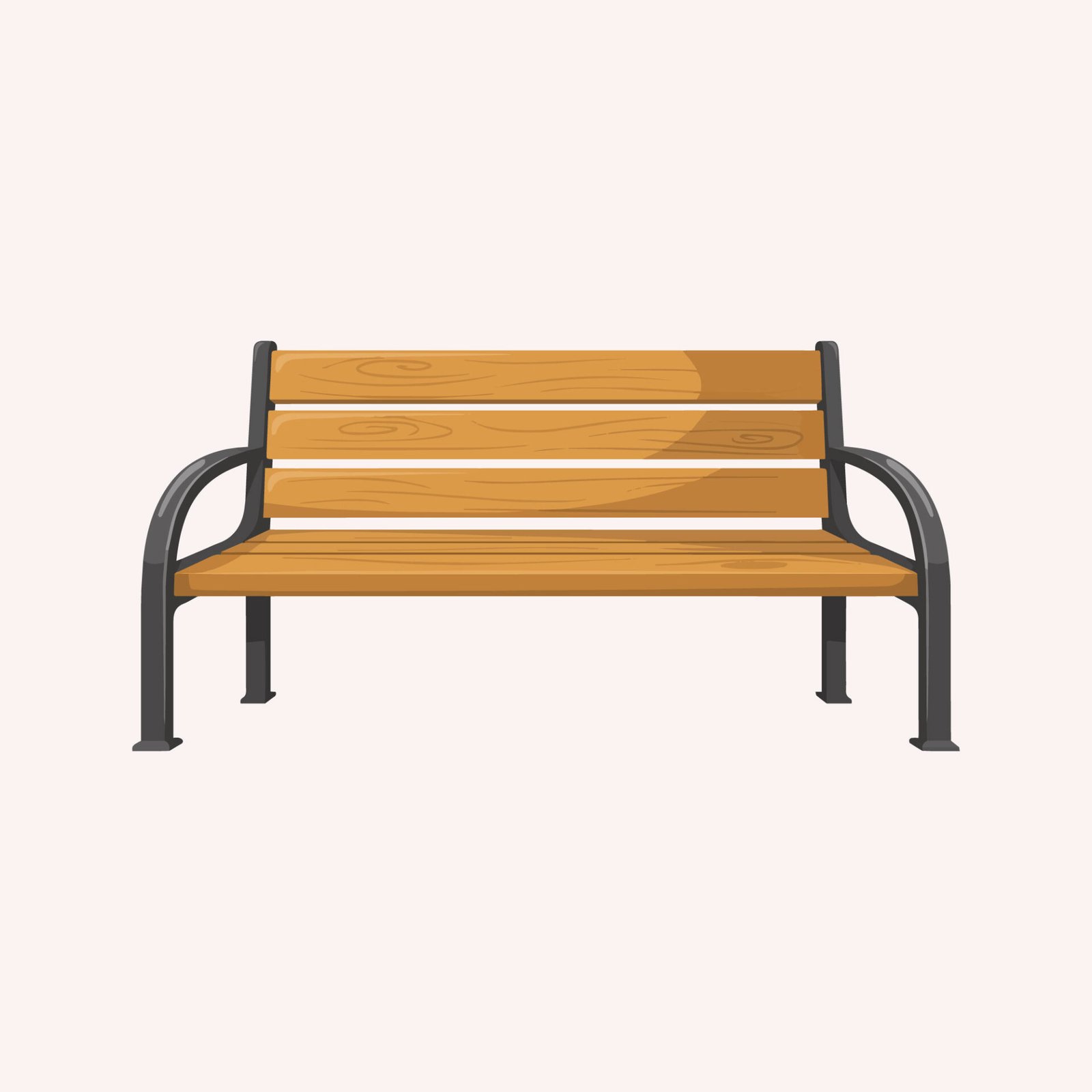 classic-front-view-timber-bench-with-iron-support-vector
