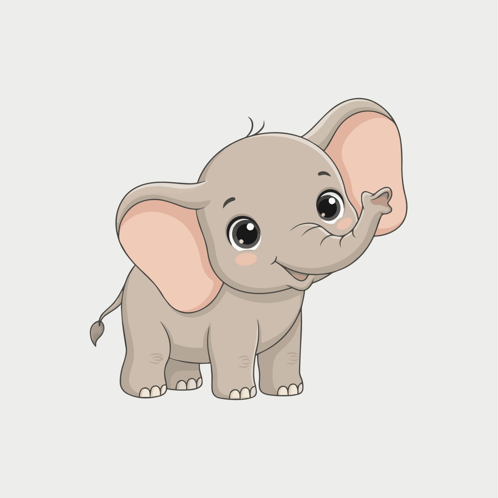 adorable-baby-elephant-cartoon-character-vector-illustration