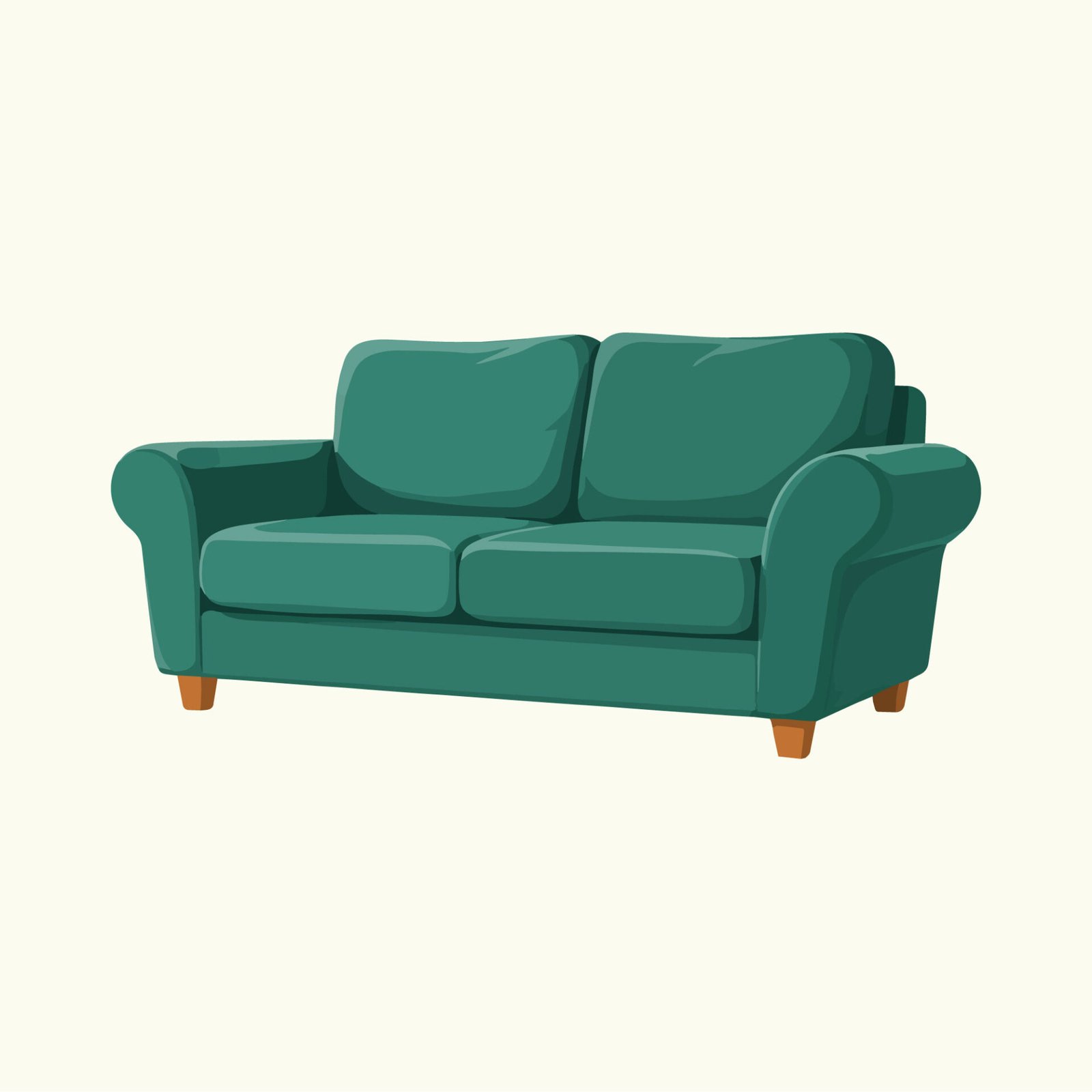 modern-green-loveseat-sofa-vector-illustration