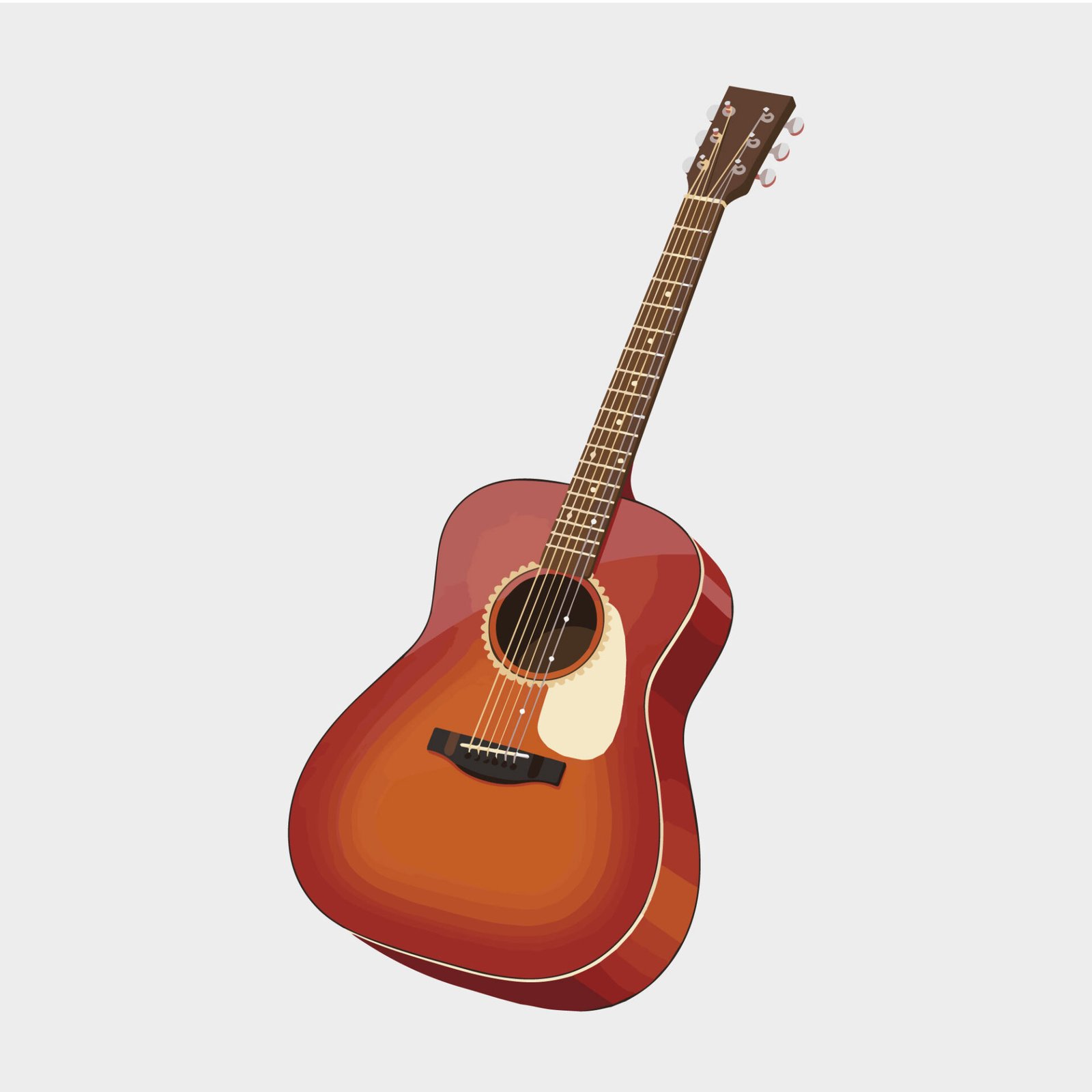 classic-sunburst-acoustic-guitar-detailed-vector-illustration