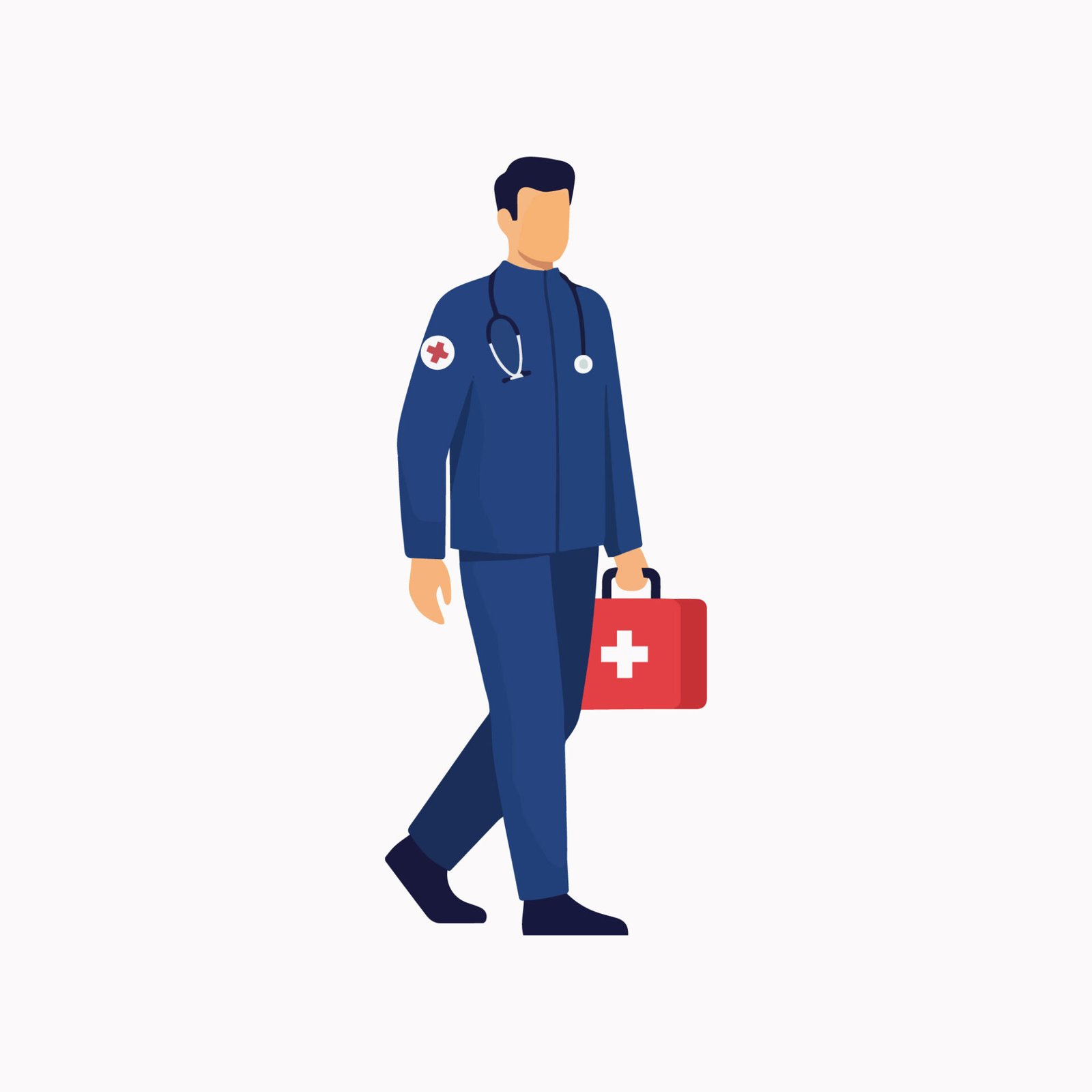male-paramedic-walking-with-first-aid-kit-vector-illustration
