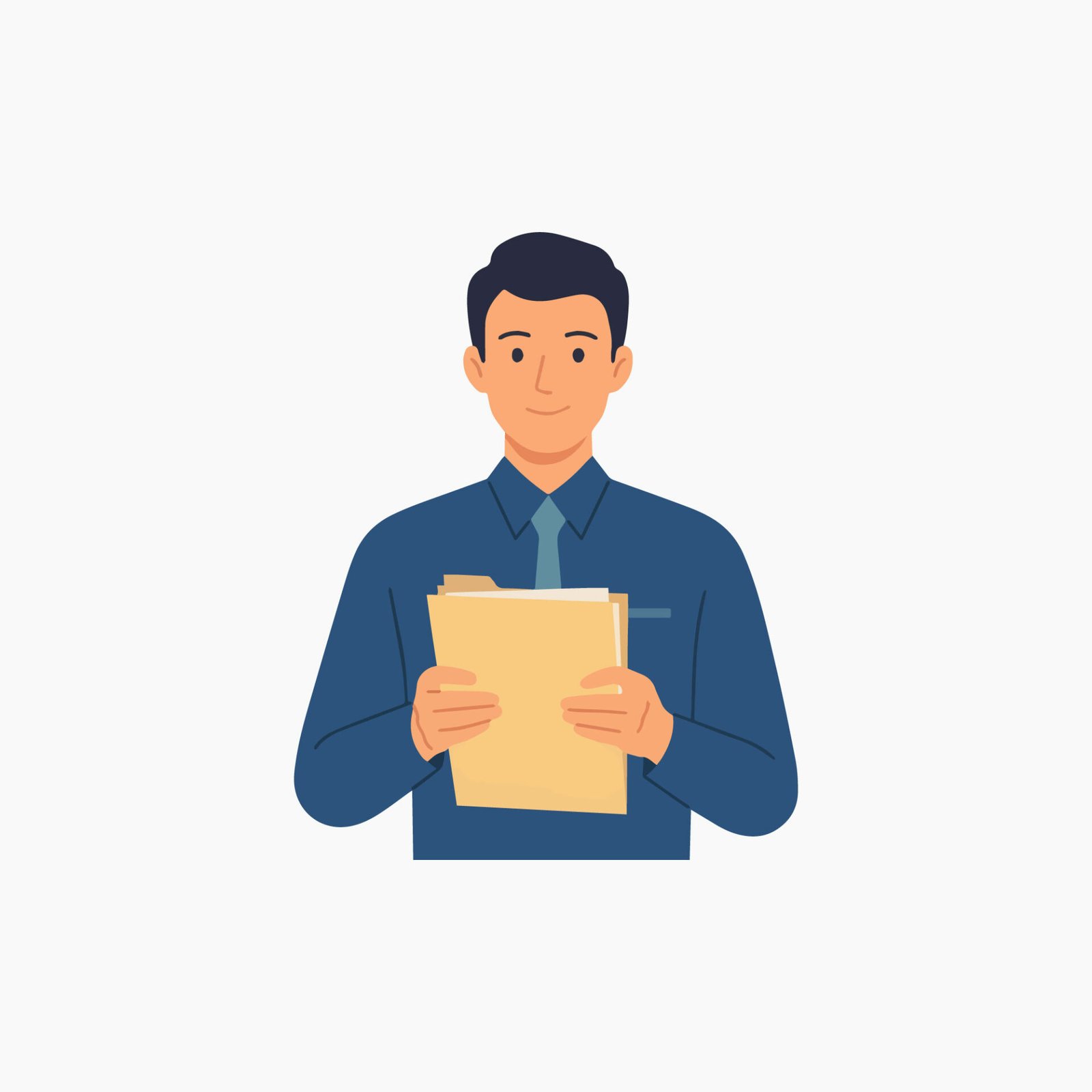 businessman-holding-paperwork-folder-vector-illustration