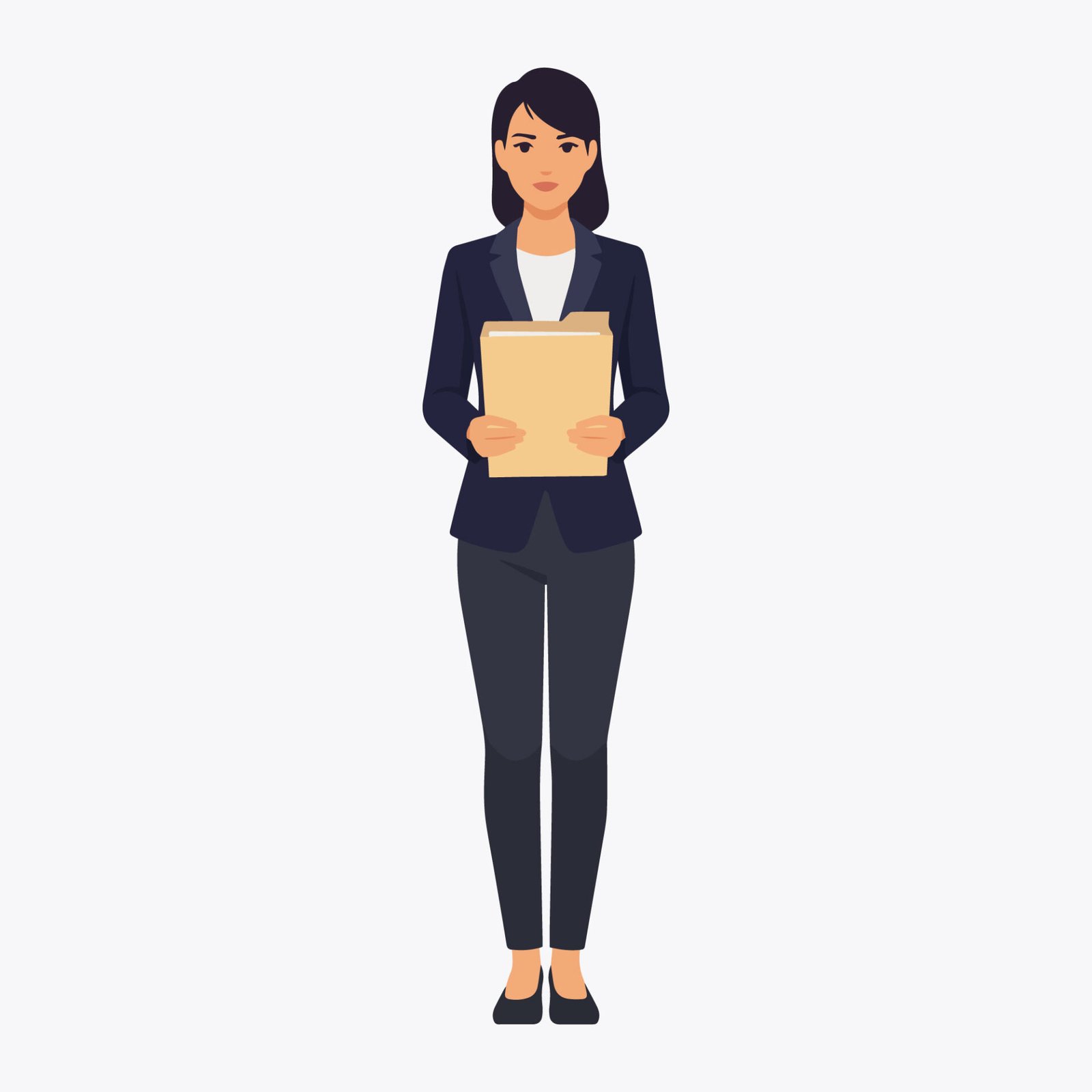 flat-female-corporate-executive-character-clipart